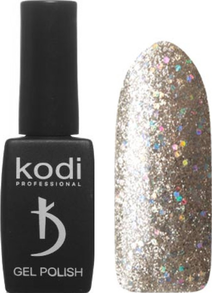 Изображение товара Гель-лак для ногтей Kodi 20 SH Прозрачный с серебристыми микроблестками (8мл, плотный)