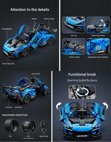 Изображение товара Конструктор CaDa Спорткар Dark Knight / C63003W