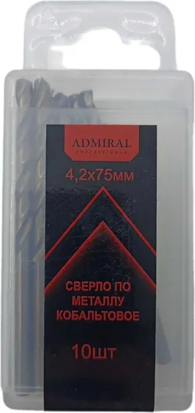 Изображение товара Сверло Admiral По металлу Кобальт 4.2х75мм (10шт)