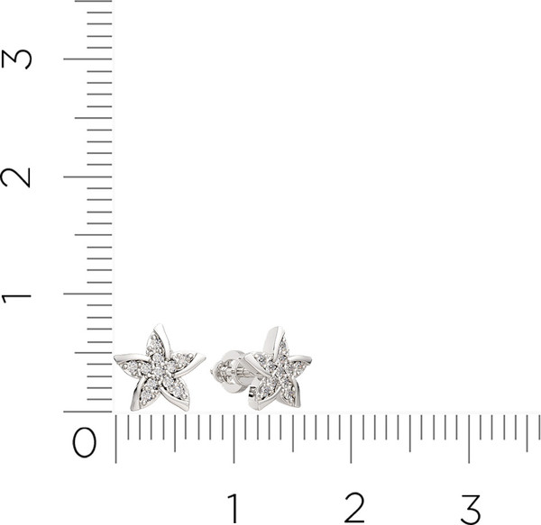 Изображение товара Серьги из белого золота ZORKA 3D00432.14K.W.ZZ (с бриллиантами)