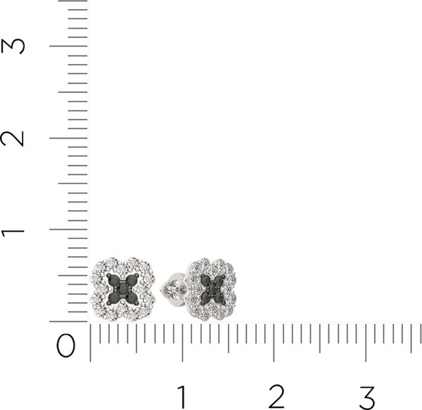 Изображение товара Серьги из белого золота ZORKA 3D00569.14K.W (с бриллиантами)