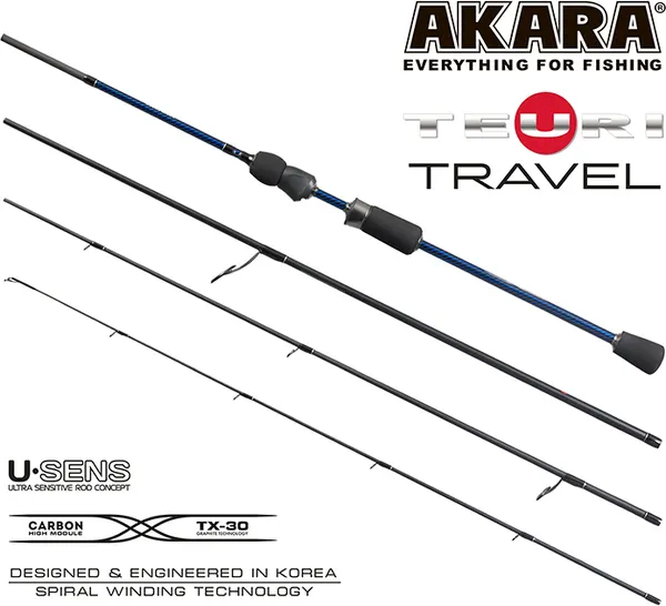 Удилище Akara Teuri Travel UL 0.5-6 / ATT-228UL (2.28м) — фото 6