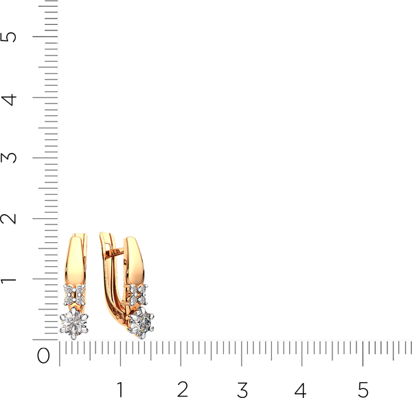 Изображение товара Серьги из розового золота ZORKA 3101185.14K.R.ZZ (с фианитами)