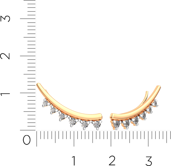 Изображение товара Серьги из розового золота ZORKA 3101306.14K.R.ZZ (с фианитами)