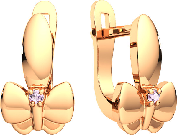 Изображение товара Серьги из розового золота ZORKA 3101615.14K.R.ZZ (с фианитами)
