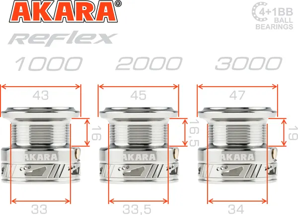 Изображение товара Катушка безынерционная Akara Reflex 2000 4+1bb / AR2000-5