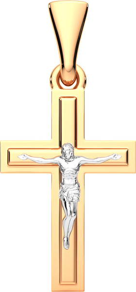 Изображение товара Крестик из комбинированного золота ZORKA 430149.14K.B.ZZ.REL
