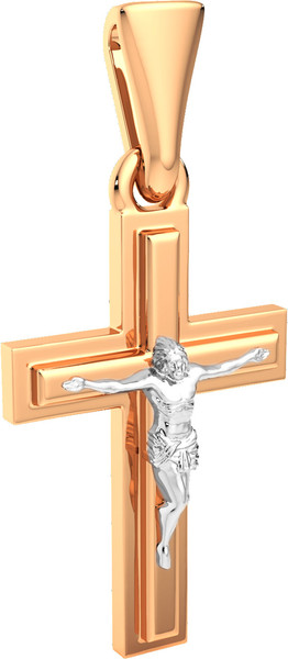 Изображение товара Крестик из комбинированного золота ZORKA 430149.14K.B.ZZ.REL