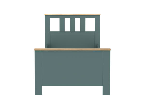 Изображение товара Односпальная кровать Mio Tesoro Сага 90х200 / 2.08.04.210.16 (темно-бирюзовый/ясень)