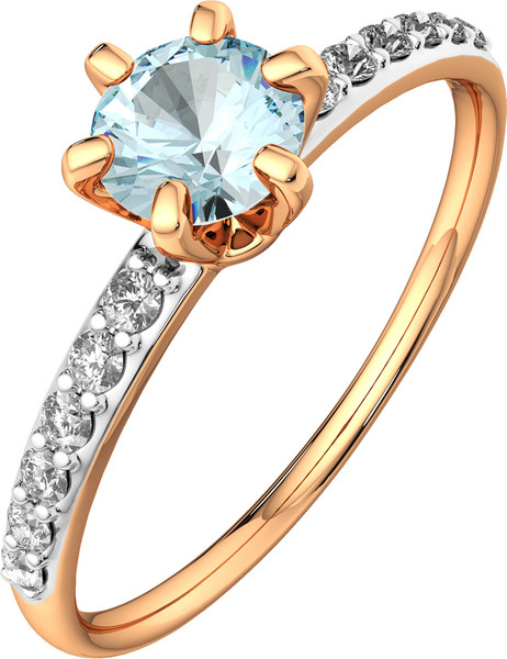 Изображение товара Кольцо из розового золота ZORKA 2S4355.14K.R (р.16.5, с топазом и фианитами)