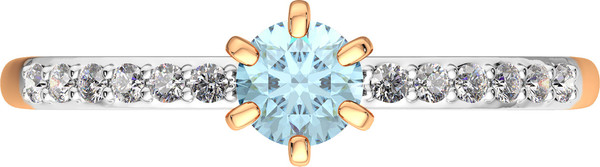 Изображение товара Кольцо из розового золота ZORKA 2S4355.14K.R (р.16.5, с топазом и фианитами)