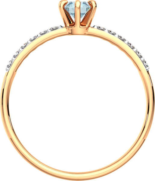 Изображение товара Кольцо из розового золота ZORKA 2S4355.14K.R (р.16.5, с топазом и фианитами)