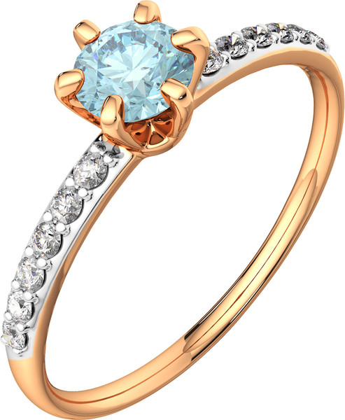 Изображение товара Кольцо из розового золота ZORKA 2S4355.14K.R (р.16.5, с топазом и фианитами)