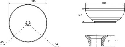 Изображение товара Умывальник Uptrend Cleo Yellow UP4004-2-B6+B20