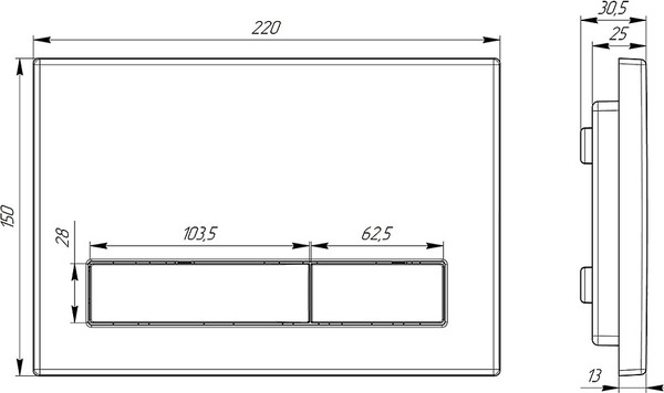 Изображение товара Кнопка для инсталляции Ани Пласт WP1533