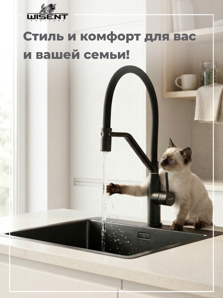 Изображение товара Смеситель Wisent WP4997B-2