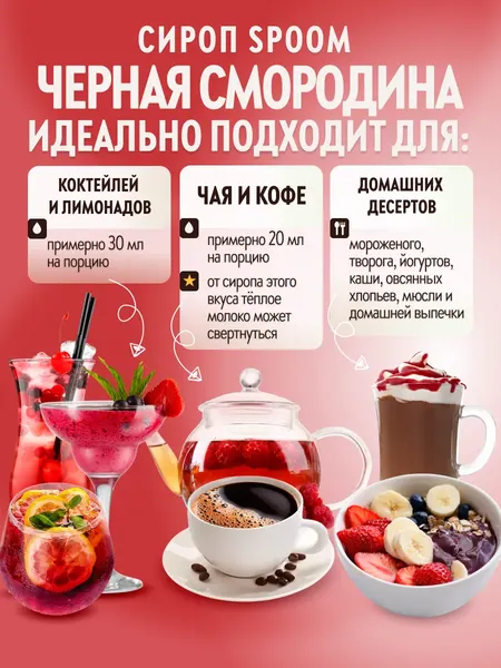 Изображение товара Сироп Spoom Черная смородина (250мл)
