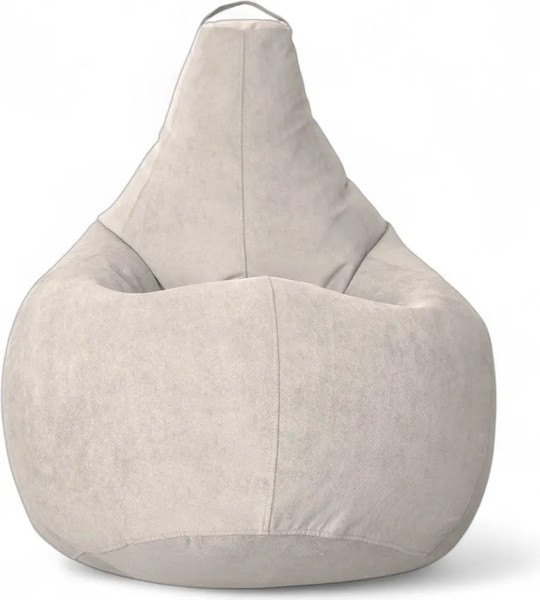 Изображение товара Бескаркасное кресло BeanBag Груша XXXL / GVP-130x95-SSI (велюр светло-серый)