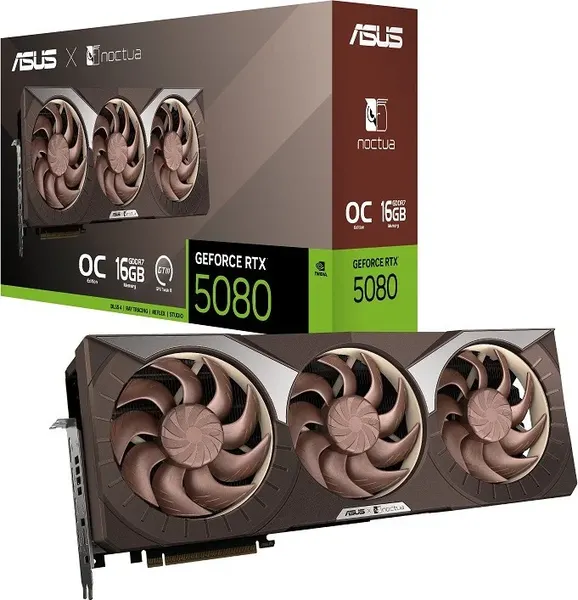 Изображение товара Видеокарта Asus GeForce RTX 5080 16GB GDDR7 (RTX5080-O16G-NOCTUA)