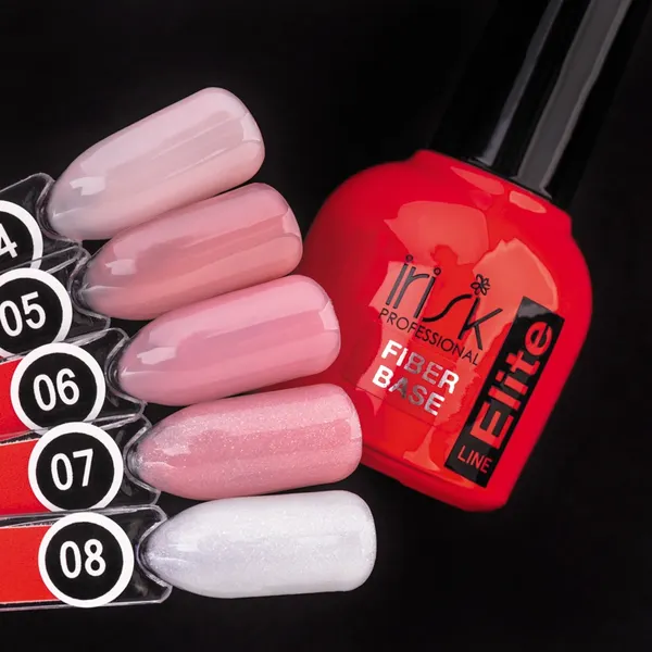 Изображение товара База для гель-лака IRISK Elite Fiber Base армирующая тон 05 Cover Pink (10мл)