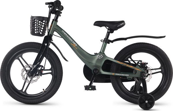 Изображение товара Детский велосипед Maxiscoo Jazz Pro 18 2026 / MSC-J1854P (зеленый матовый, разобранный, в коробке)