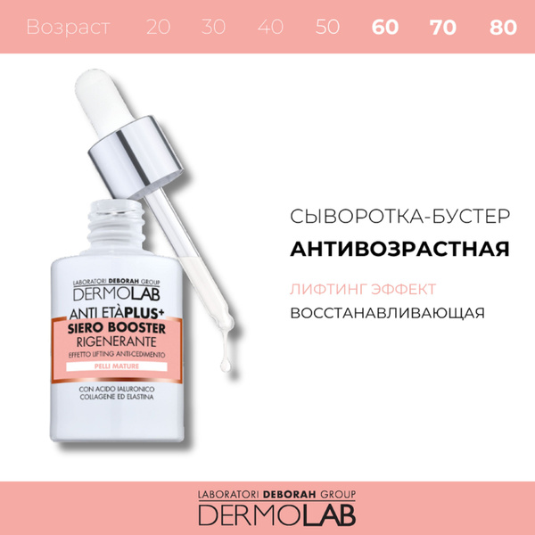 Изображение товара Сыворотка для лица Deborah Milano DermoLab Regenerating Face And Neck Booster Serum (30мл)