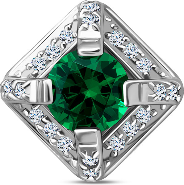 Изображение товара Подвеска из желтого золота Кристалл CN08100226773 (с изумрудом и фианитом)