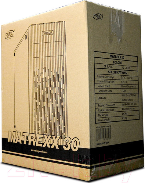 Изображение товара Корпус для компьютера Deepcool Matrexx 30 (DP-MATX-MATREXX30)
