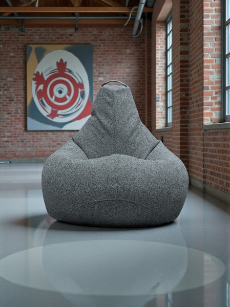 Изображение товара Бескаркасное кресло BeanBag Груша XXXL / GVP-130x95-04 (рогожка 04 Granite)