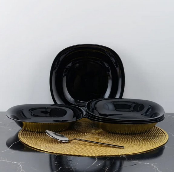 Изображение товара Набор суповых тарелок Luminarc Карин Черный / L9818-ECOM (6шт)