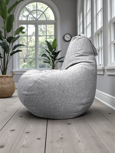 Изображение товара Бескаркасное кресло BeanBag Груша XXL / GVP-125x85 (микровелюр 6 Silver)