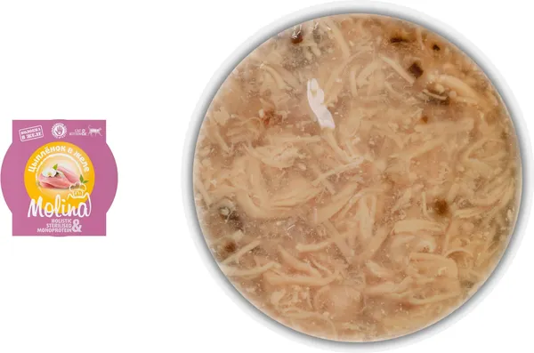 Изображение товара Влажный корм для кошек Molina Для котят Цыпленок в желе / 1061151 (75г)