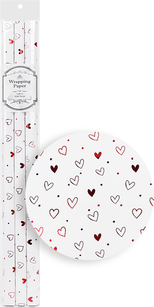 Изображение товара Набор бумаги для оформления подарков Darvish Сердца / DV-15884 (3шт)