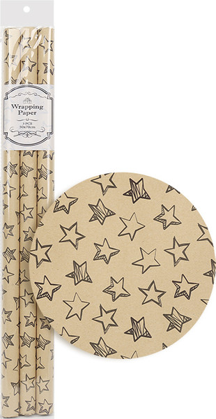 Изображение товара Набор бумаги для оформления подарков Darvish Звезды / DV-15898 (3шт)