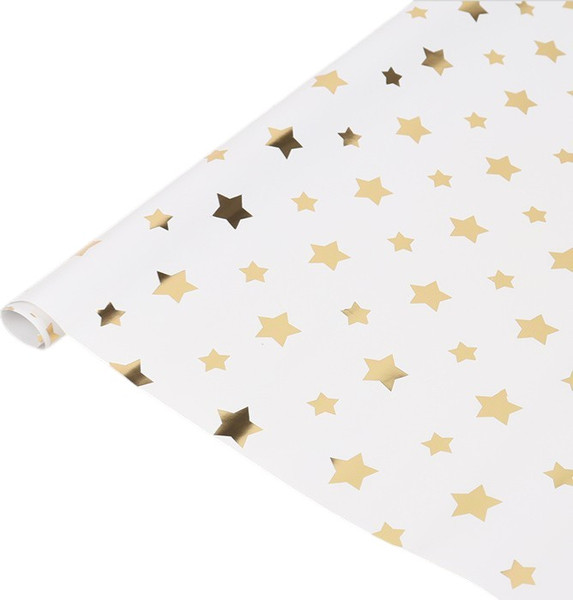 Изображение товара Набор бумаги для оформления подарков Darvish Золотистые звезды / DV-15888 (3шт)