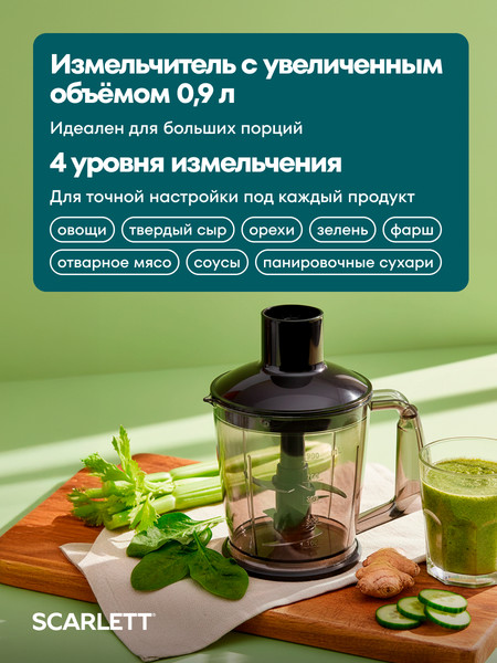 Изображение товара Блендер погружной Scarlett SC-HB42F89 (черный)