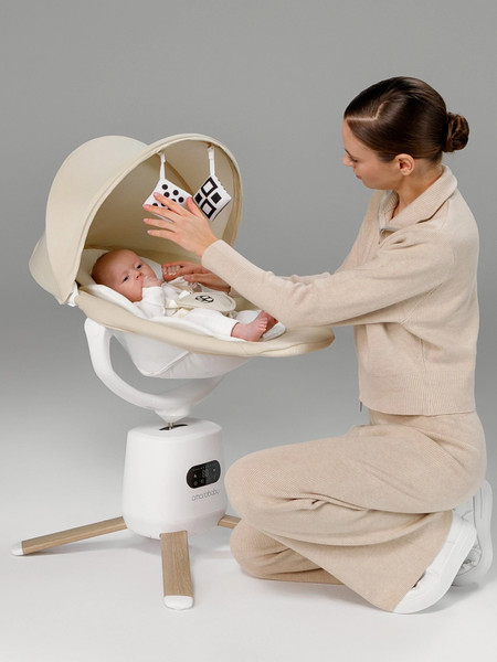 Изображение товара Качели для новорожденных Amarobaby Jolly swing / AB25-22JOLLY/3300 (молочный)