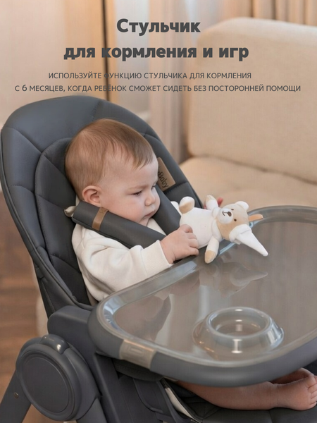 Изображение товара Стульчик для кормления VipBaby Inspiria (Dark Grey)