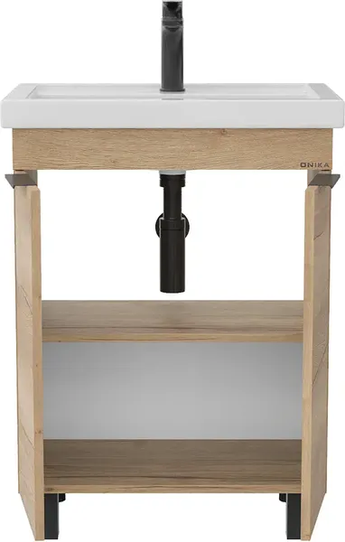 Изображение товара Тумба с умывальником Onika Легран 60 напольная 106159 + Kirovit Фостер 60