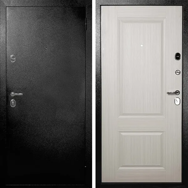 Изображение товара Входная дверь Guard Классик 86x205 МДФ 8мм (правая, антик темно-коричневый/беленый дуб)