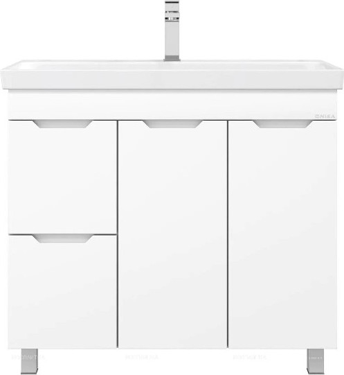 Изображение товара Тумба с умывальником Onika Айленд 90 109030 с корзиной + Santek Адриана 90 1WH501629