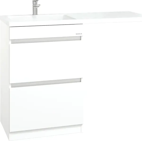 Изображение товара Тумба с умывальником Onika Милтон 58 105801 + Madera Kamilla 120 L