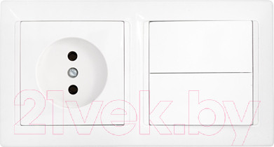 Изображение товара Блок выключатель+розетка Bylectrica Стиль 2В-РЦ-687