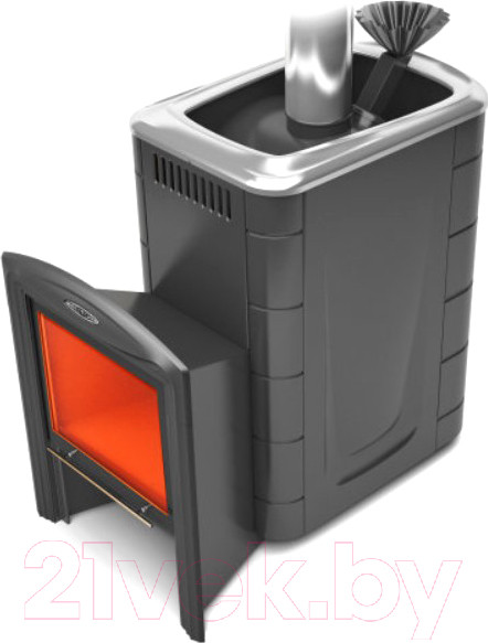 Изображение товара Печь-каменка ТМФ Гейзер 2014 Inox Витра (антрацит, ЗК)