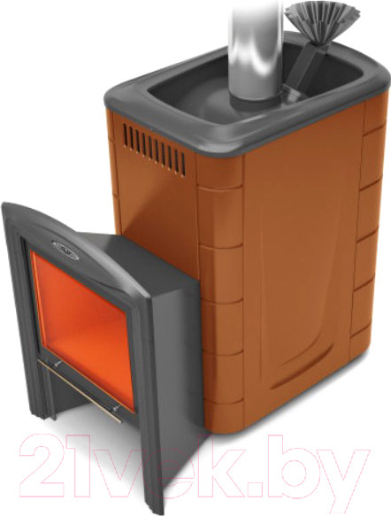 Изображение товара Печь-каменка ТМФ Гейзер 2014 Inox Витра (терракота, ЗК)