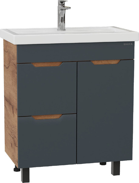 Изображение товара Тумба с умывальником Onika Айленд 70 107069 + Kirovit Фостер 70
