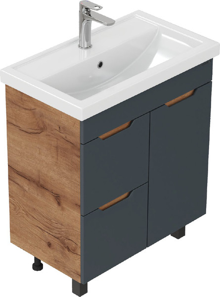 Изображение товара Тумба с умывальником Onika Айленд 70 107069 + Kirovit Фостер 70