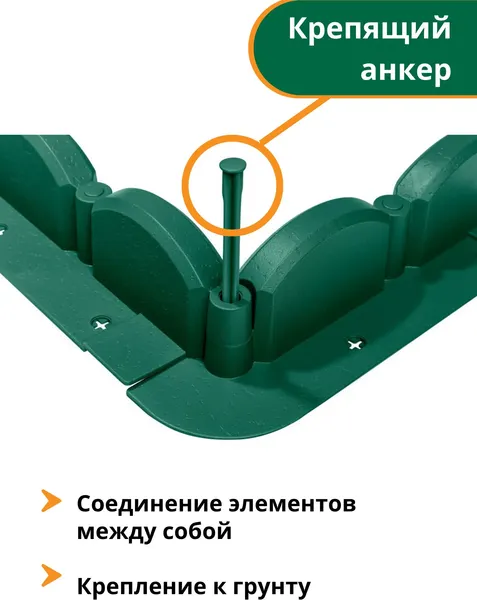 Изображение товара Бордюр садовый Мастер Сад Волна МС Б-43.09.09-ПП / 82652-З-Короб
