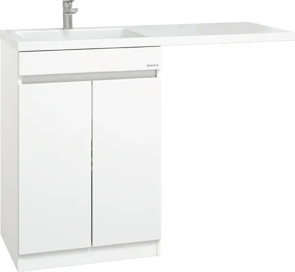 Изображение товара Тумба с умывальником Onika Милтон Нова 58 105805 + Madera Kamilla 120 L