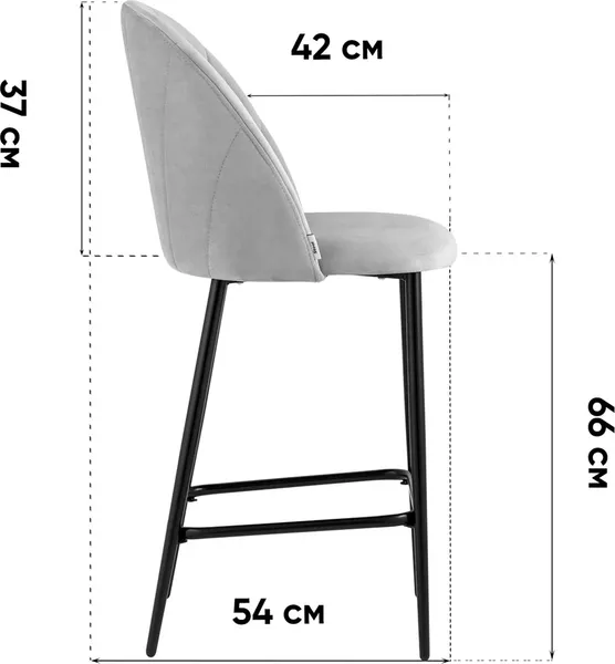 Изображение товара Стул барный Stool Group Логан SN LV-121-Ci-01P-01 (велюр изумрудный)